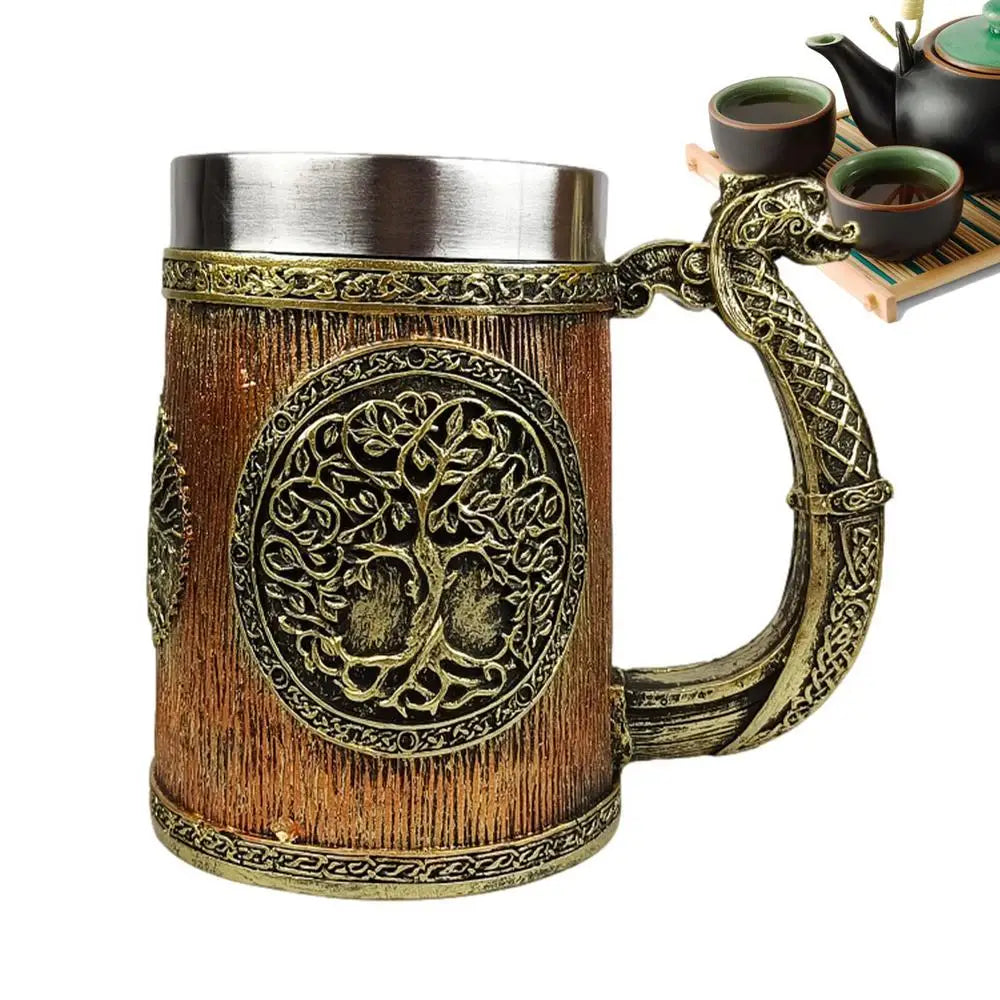 Viking Wood style Beer Mug