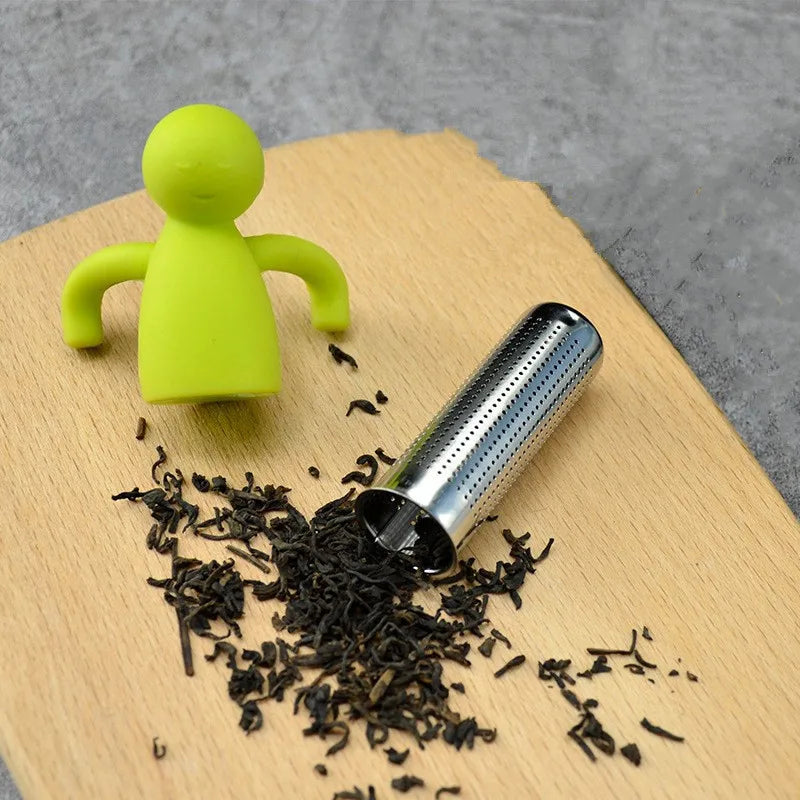 Creative Little Man Shape Silicone Stainless Steel Tea Infuser