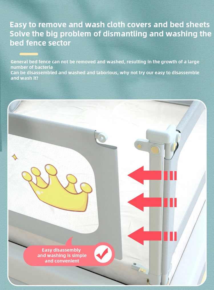 Liftable Crib Protectors Adjustable Handrail