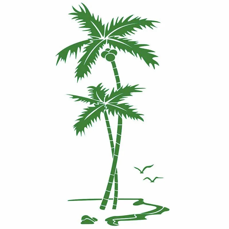 3D Coconut Tree Acrylic Mirror Wall Stickers