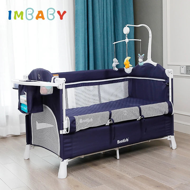 Portable Cribs for Baby with Diaper Table