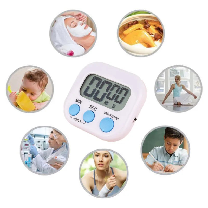 Multifunctional Magnetic Digital Kitchen Timer Clock Loud Alarm