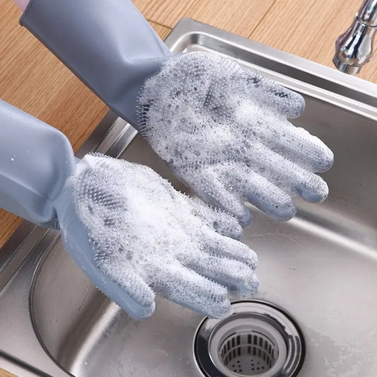 Dishwashing Cleaning Gloves Magic Silicone Rubber