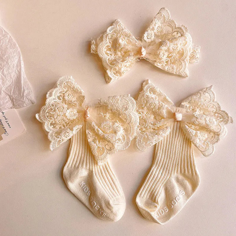 2Pcs Baby Bow Socks Set