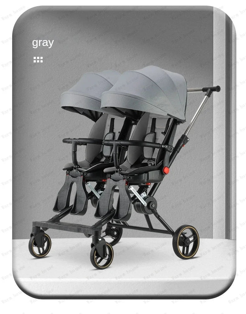 EU stock Double Portable Baby Carriage Twins