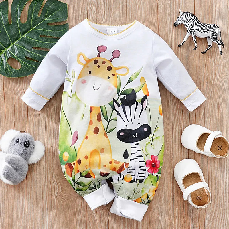 Newborn Boys And Girls Cute Bodysuit