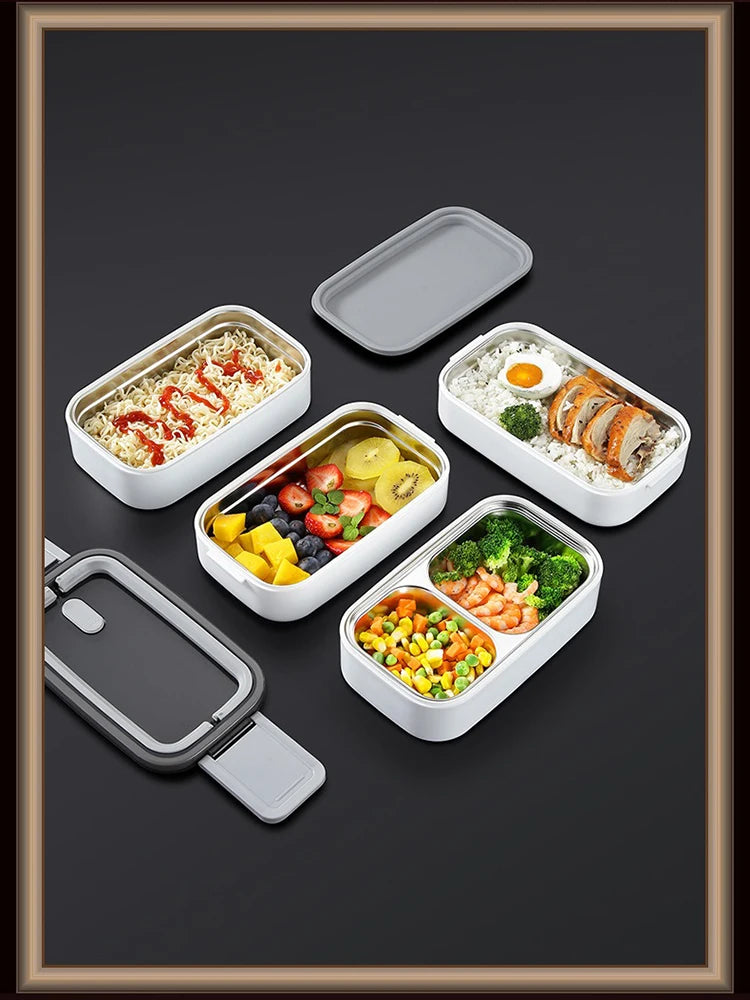 Stainless Steel Lunch Box with Thermal Bag Double Compartment