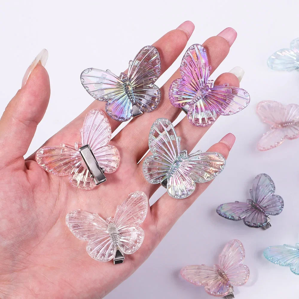 5Pcs/Set Mermaid Color Fairy Butterfly Handmade Hairpins