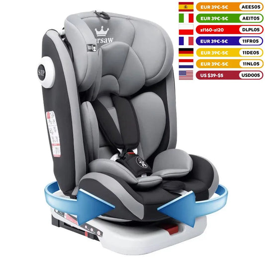 Child Car Seat 360° Rotating 5-Point Belt 9-36kg 0 -12 years