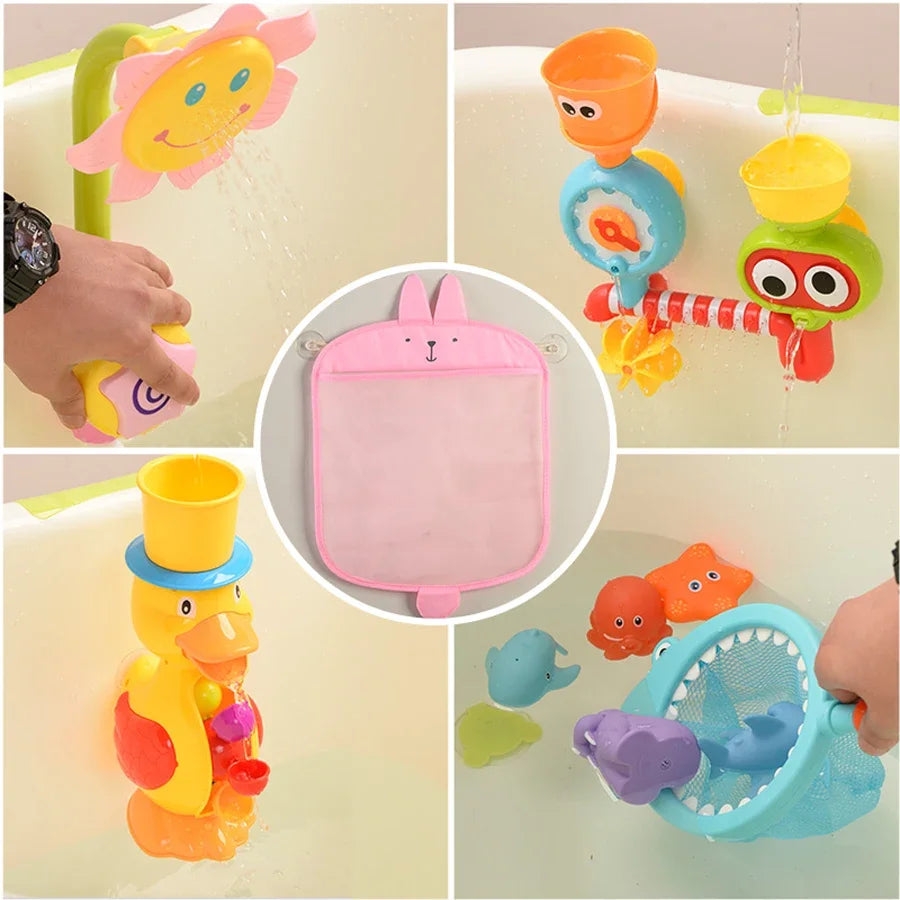 Baby Shower Bath Toys Storage Mesh with Strong Suction Cups