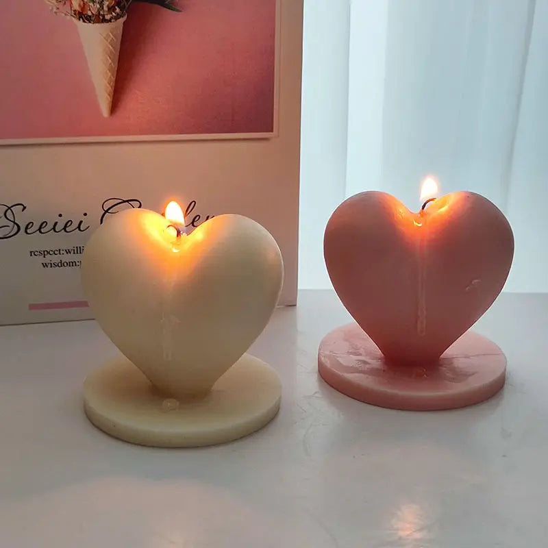 Silicone Candle Mold 3D Heart Aromatherapy