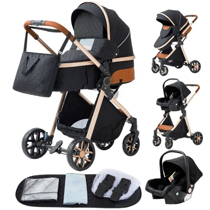 3 in 1 Baby Stroller Easy Folding