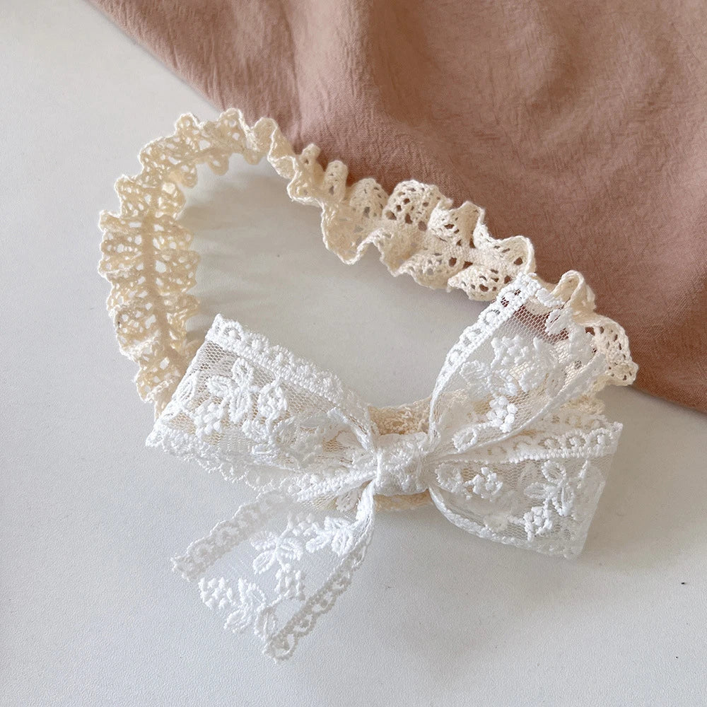 White Lace Baby Headband