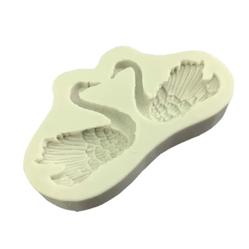 1 Pair Little Swans Silicone Mold