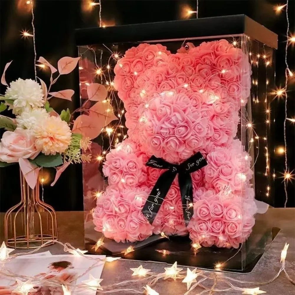 Artificial Flower Eternal Rose Teddy Bear