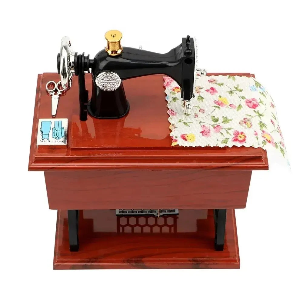 1pc Mini Sewing Machine Style Music Box