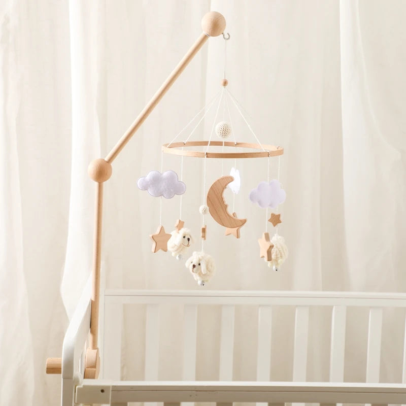 Wooden Baby Rattle Mobile 0-12Month