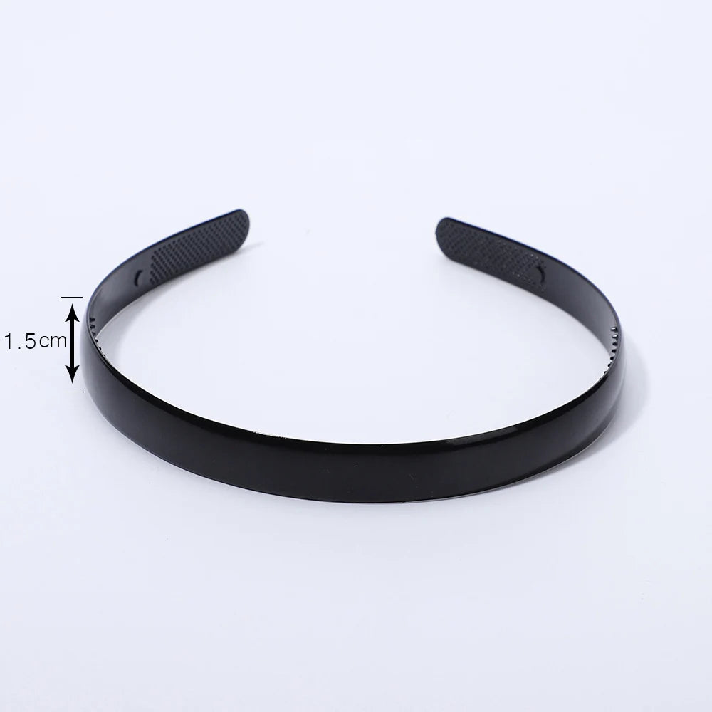 5 Piece Solid Black Color Fashion Head Band for Girls