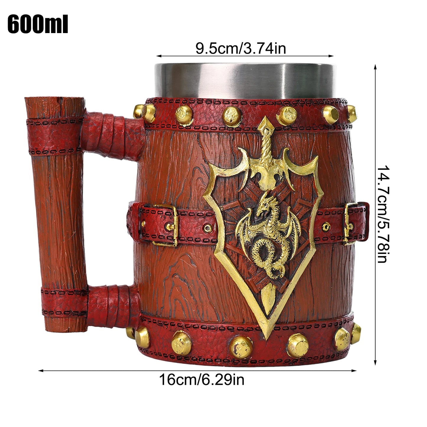 Viking Wood style Beer Mug