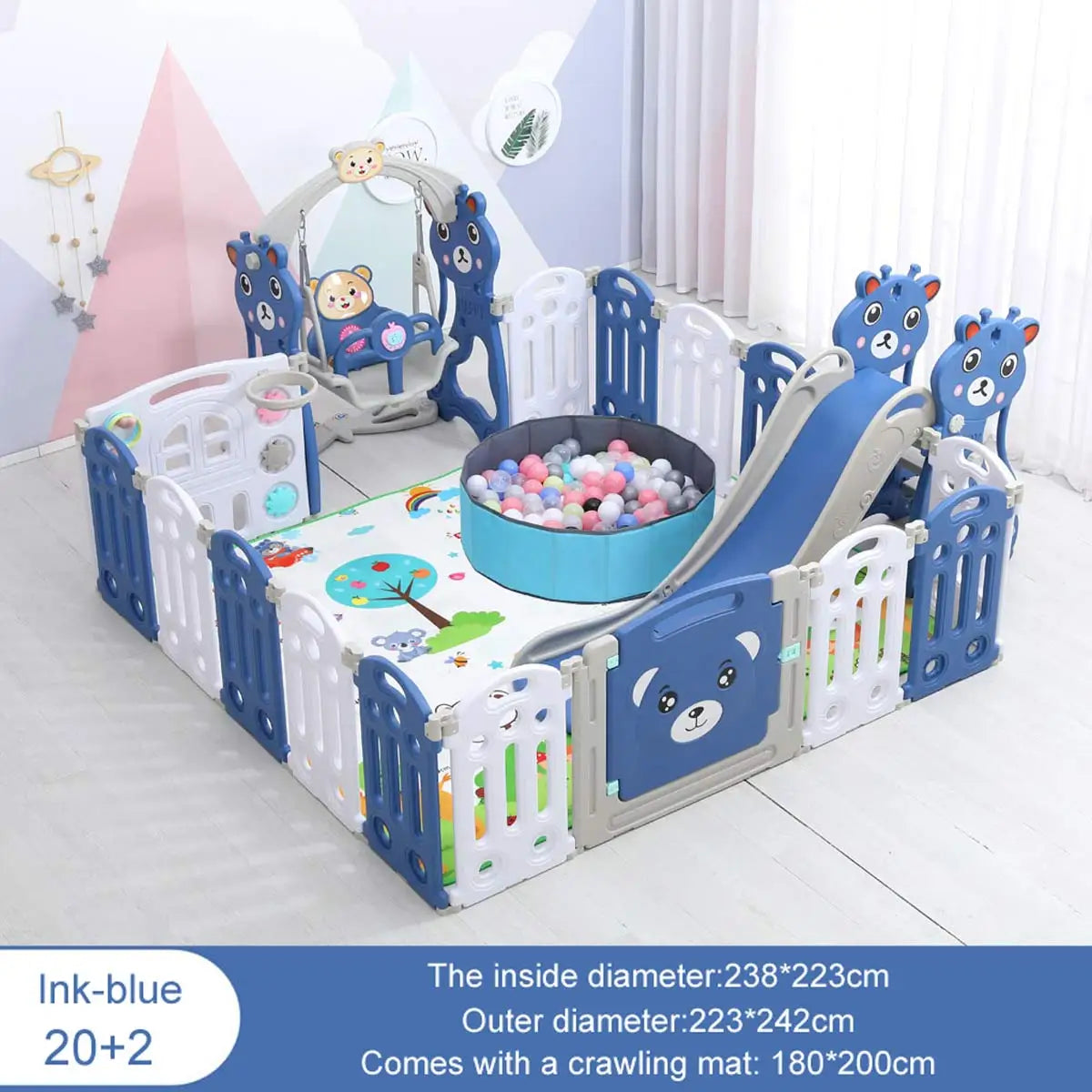 Plastic baby playground Foldable