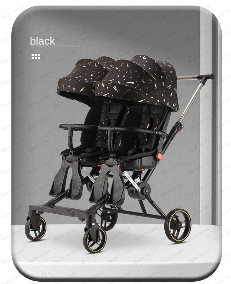 EU stock Double Portable Baby Carriage Twins