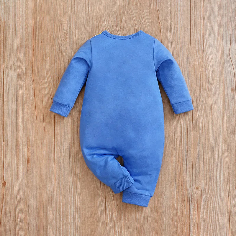 2Pcs Baby Long Sleeved Jumpsuit Spring Round Neck