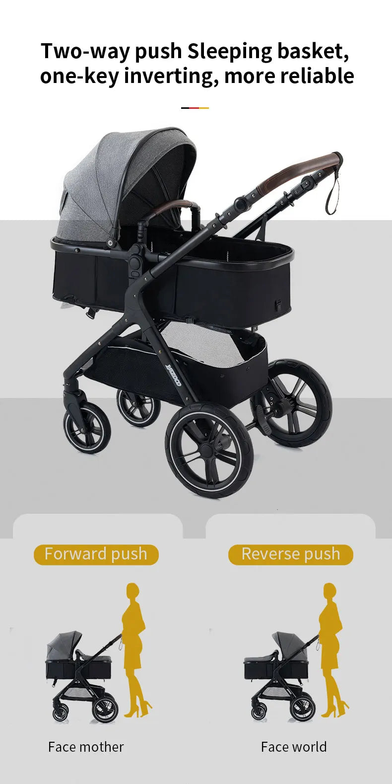 Newest Luxury Baby Stroller 3in1