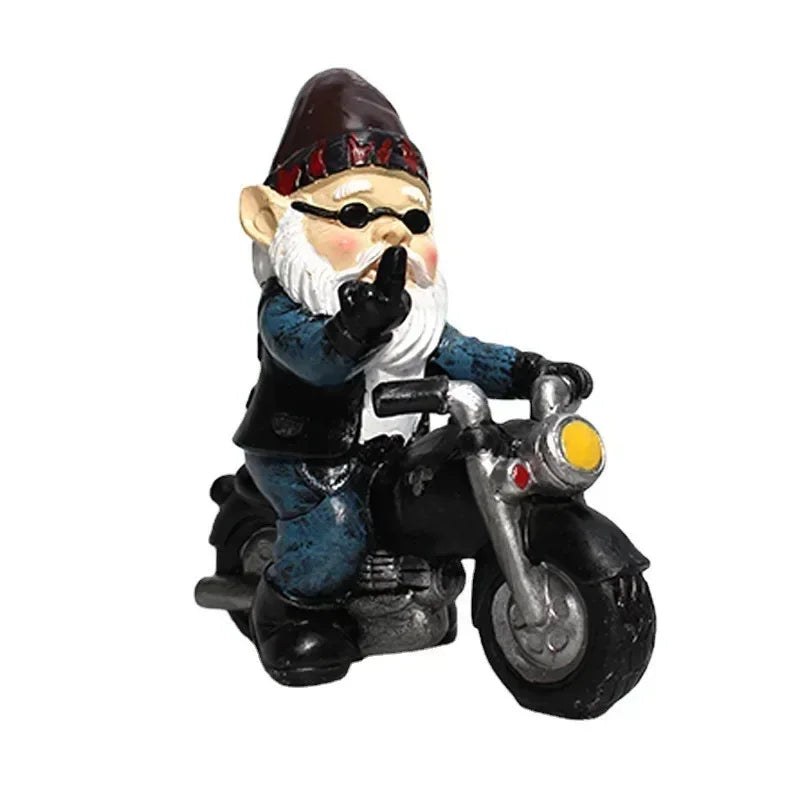 Garden Decoration Old Man Riding Motorcycle