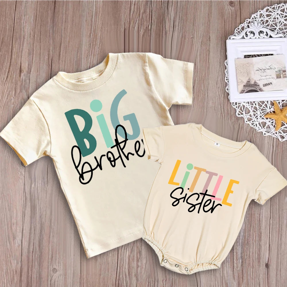 Big Brother Little Sister Print Family Matching Outfit