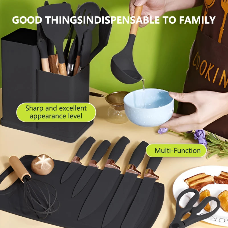 19pcs Silicone Cooking Utensils Set