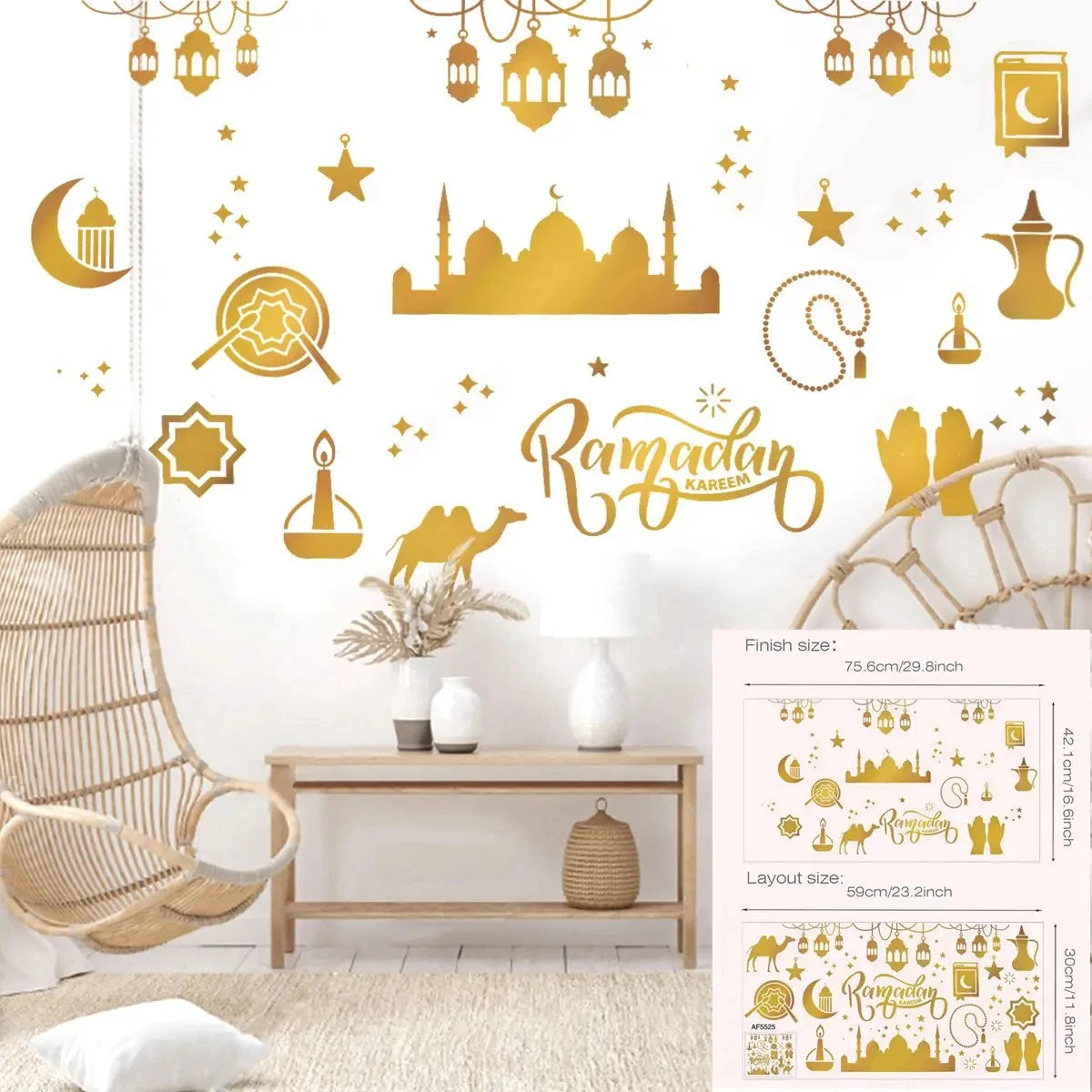 Window Stickers Ramadan Decoration