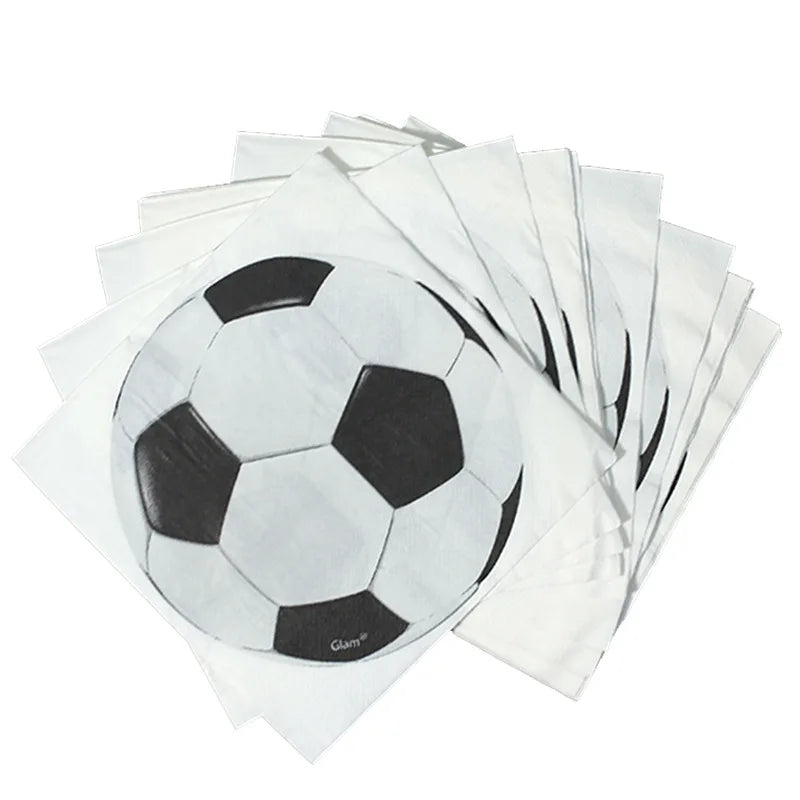 Soccer Football Birthday Decorations Aluminum Film Balloon Tableware Plate Cup Napkins Tablecloth Baby Shower Party Supplies