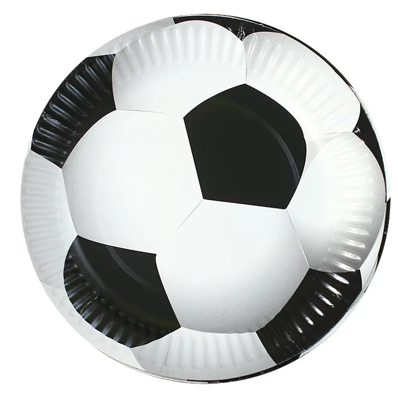 Soccer Football Birthday Decorations Aluminum Film Balloon Tableware Plate Cup Napkins Tablecloth Baby Shower Party Supplies