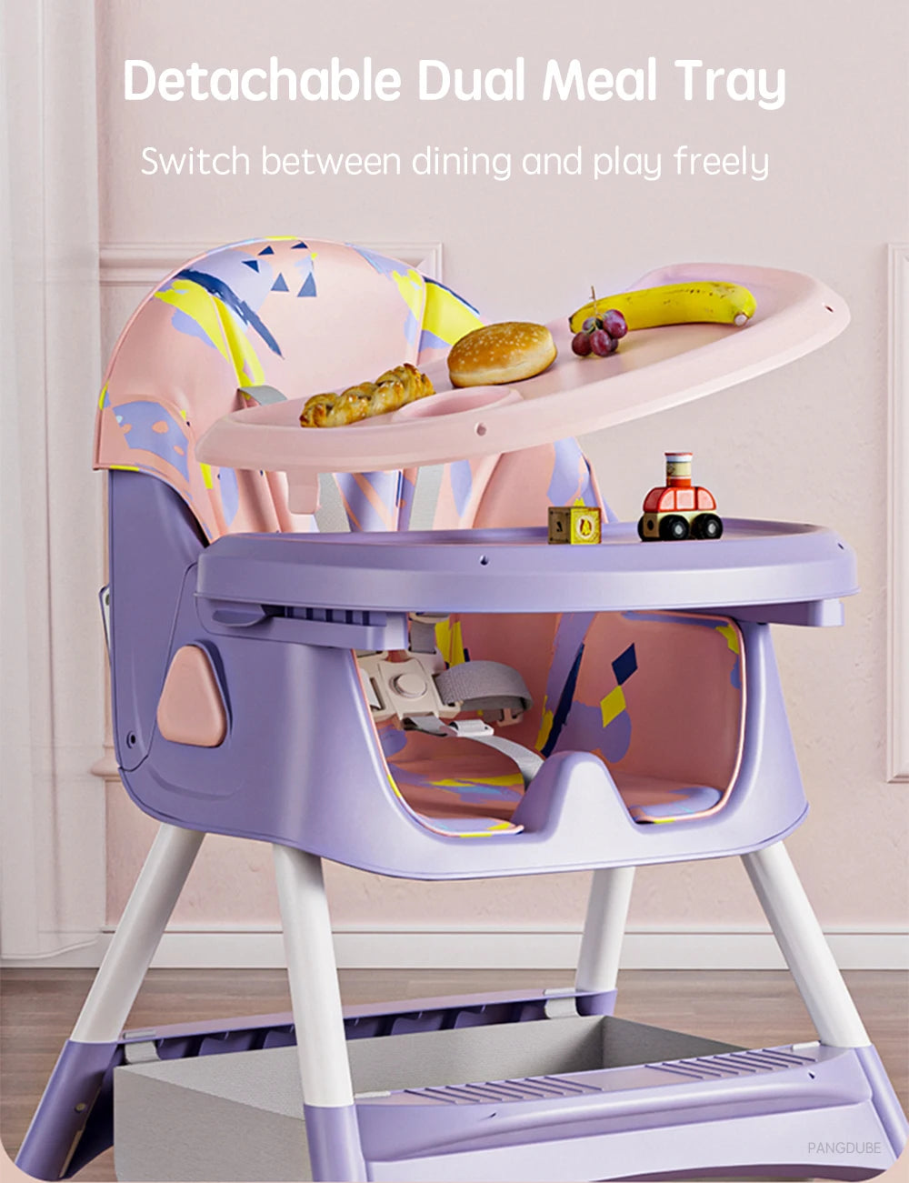 Foldable Baby High Chair Reclining