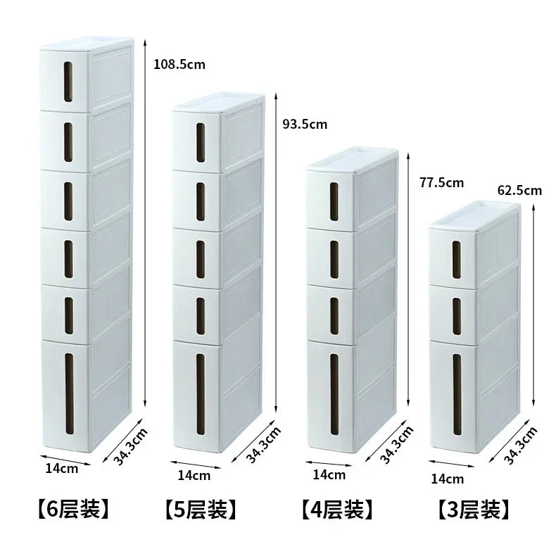 Narrow Seam Cabinet Storage