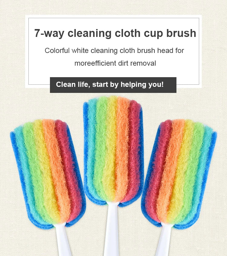 3Pcs Rainbow Sponge Brush