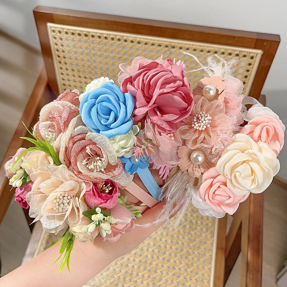 1pcs Hairband Artificial Flower Crown