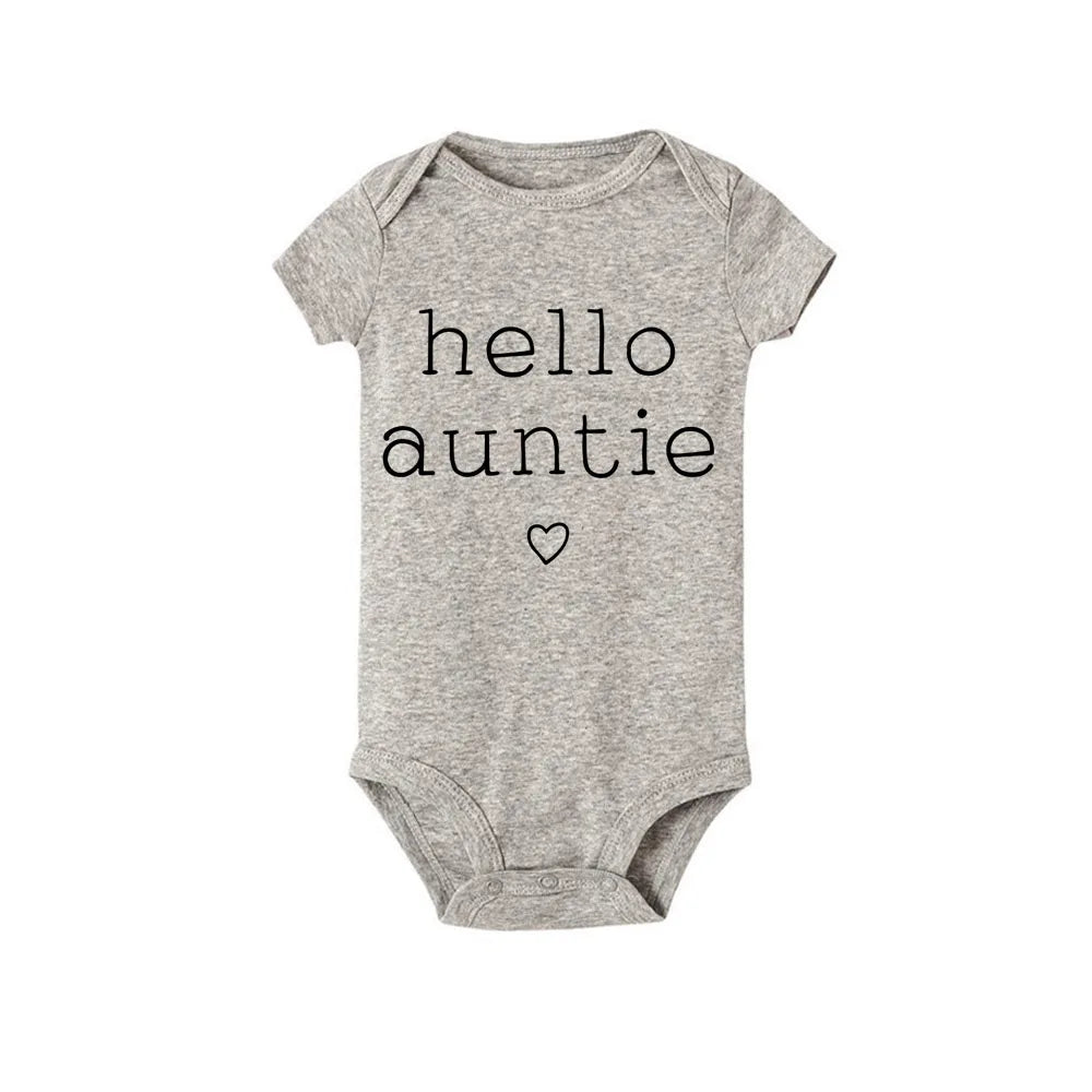 Hello Grandma Grandpa Newborn Baby Summer  Bodysuits