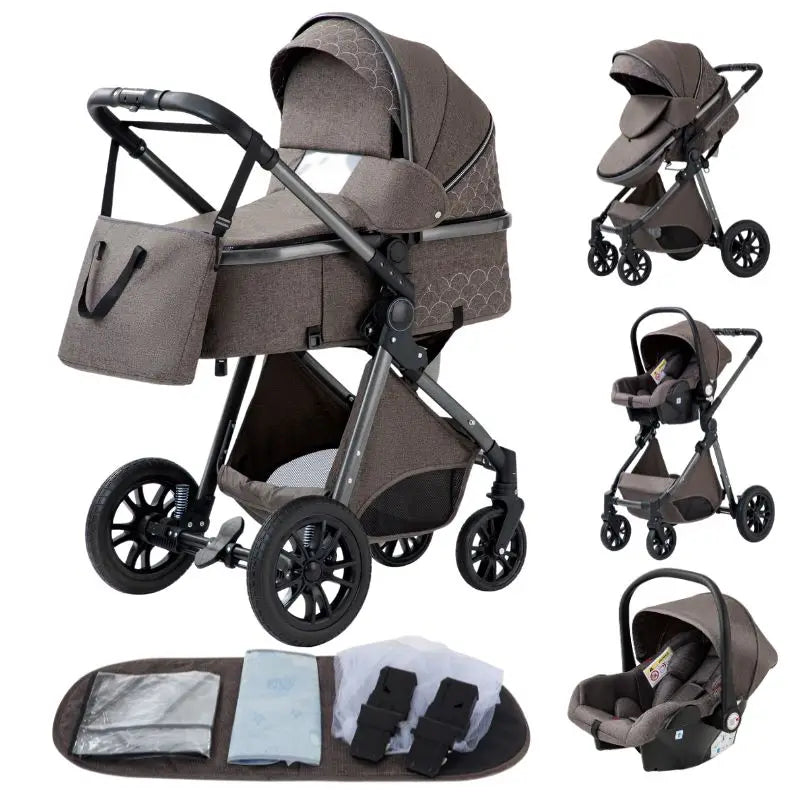 3 in 1 Baby Stroller Easy Folding