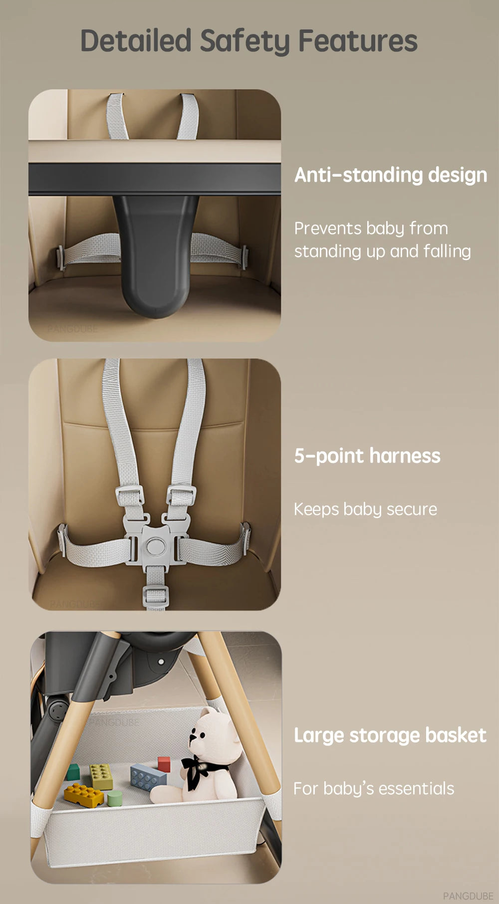 Baby High Chair Feeding Seat Reclining