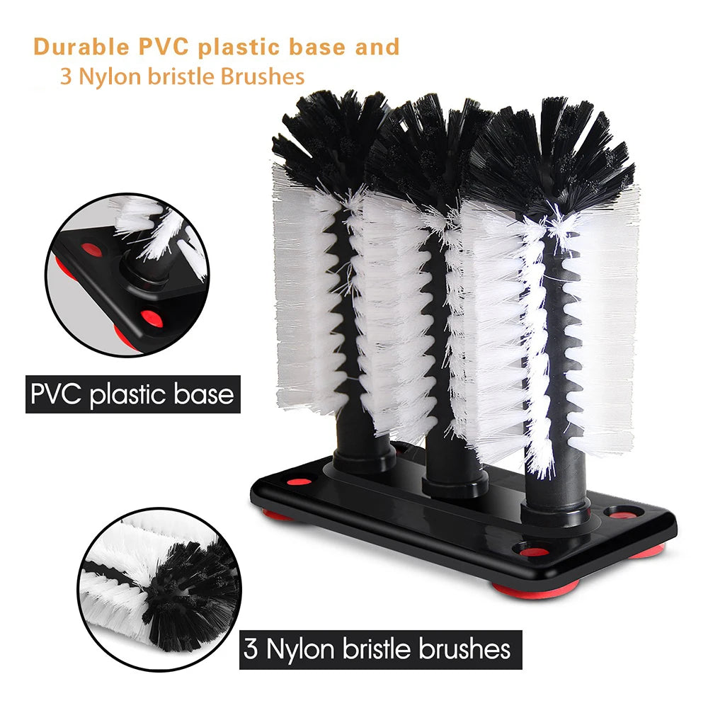 3pcs Brush Head Set Water Bottle Cleaning Brush