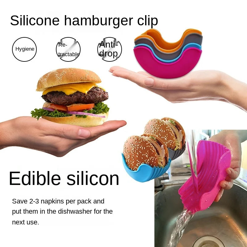 Contact-free Burger Food Fixed Clip Shell Sandwich Hamburger