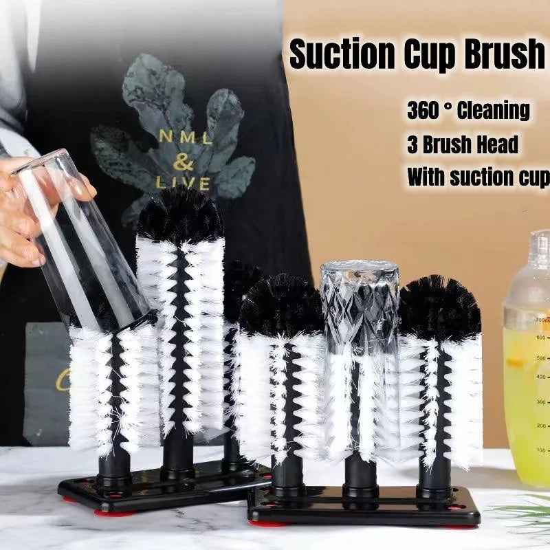 3pcs Brush Head Set Water Bottle Cleaning Brush