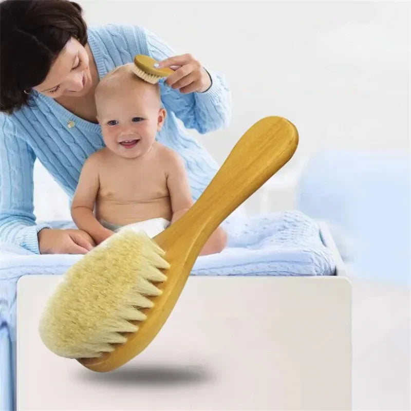 Baby Wooden Brush Comb  Head Massager