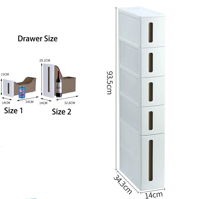 Narrow Seam Cabinet Storage