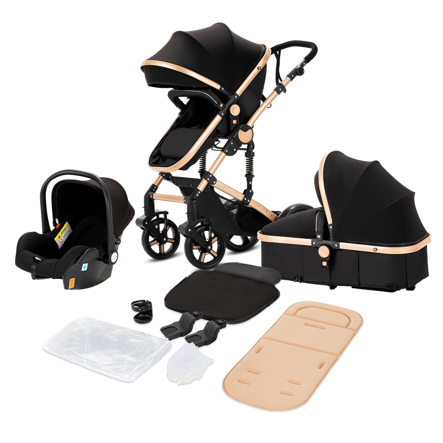 Baby Carriage 3 IN 1 Portable Travel Pram