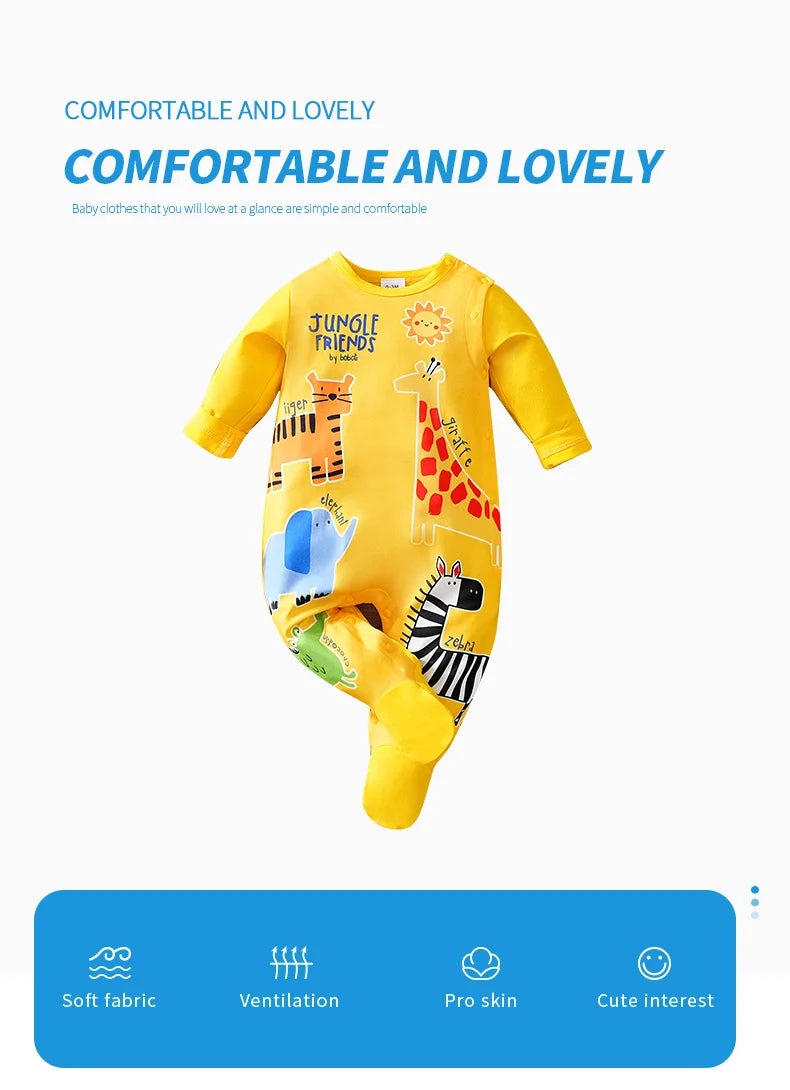 Cute Long Sleeved Jumpsuit 0-18 Months Baby