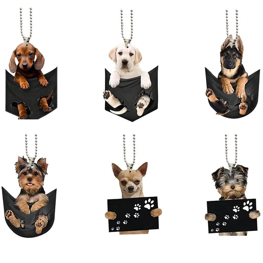 Hanging Mini Puppy Toys Interior Ornament Car