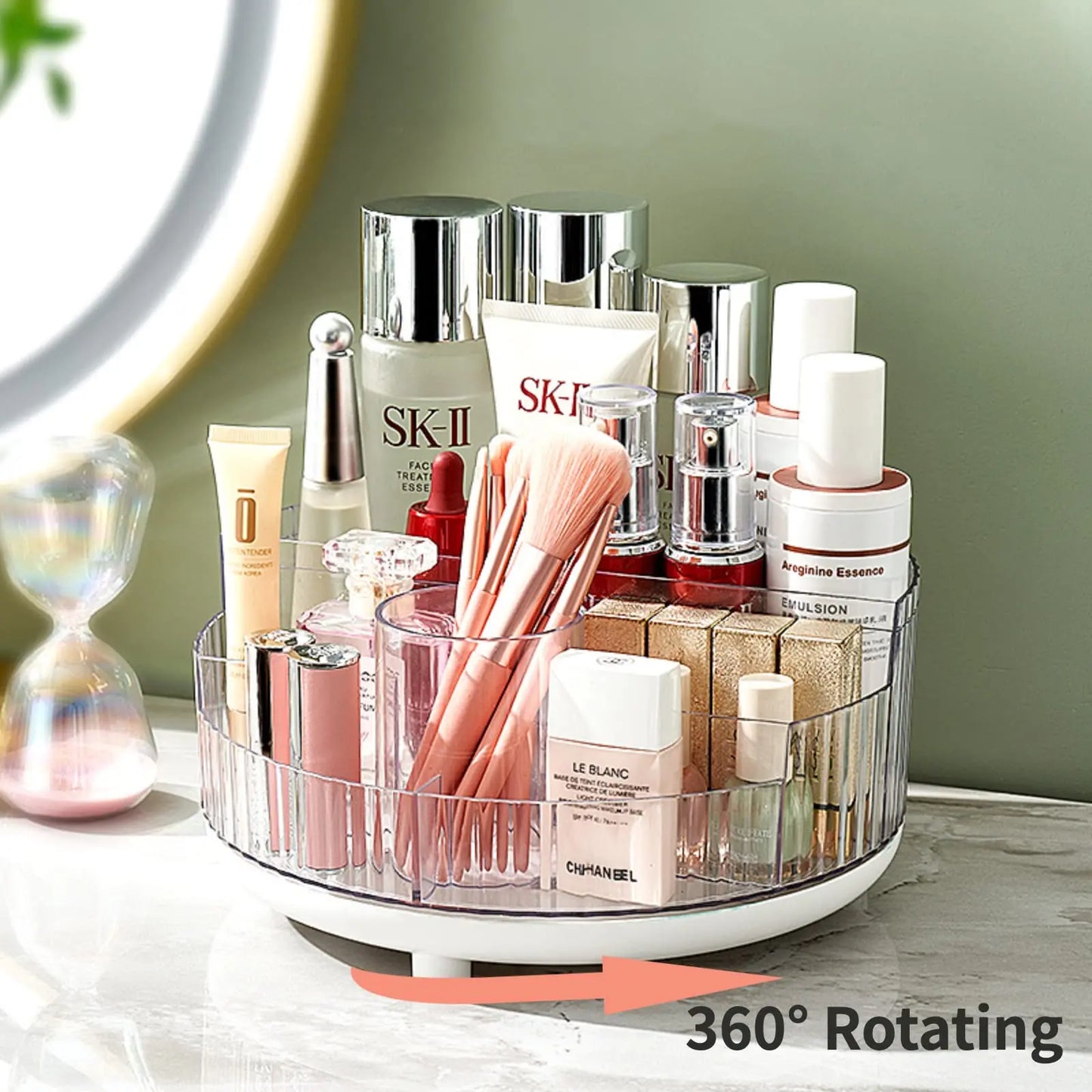 360° Rotating Makeup Organizer