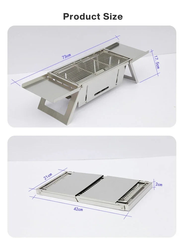 Outdoor Stainless Steel Folding Barbecue Stove